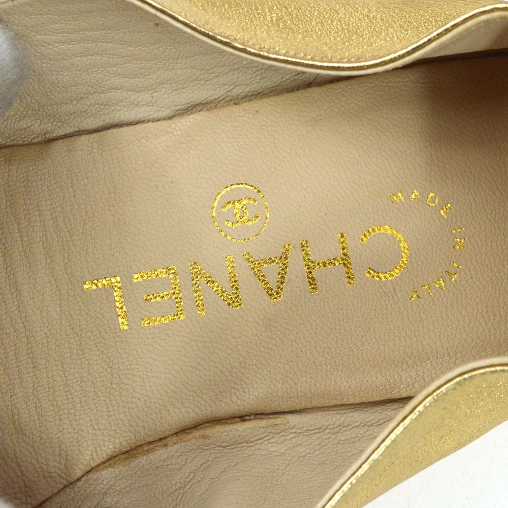 This price is the lowest i can go on these CHANEL gold ballet shoes, bag w/box - Picture 6 of 11
